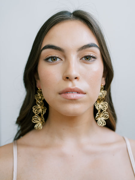 22K Gold Plated 4'' Long Designer Jhumka Earrings Indian Wedding Party Set  aa | eBay
